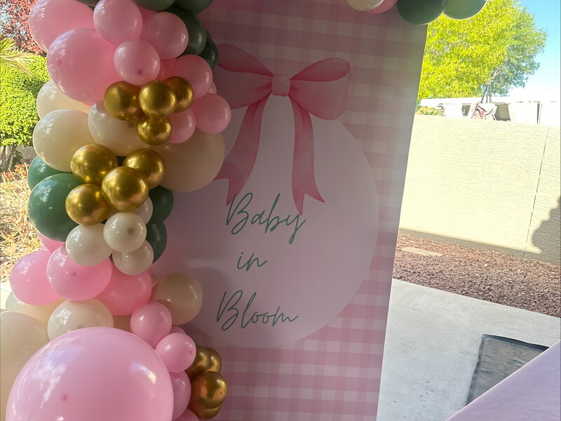 Festive party environment with decorative elements and entertainment